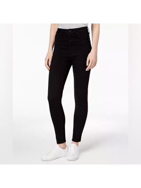 DEX NWT Black High Waisted Denim Jeggings Skinny Jeans Sz 26 Trendy Chic $74